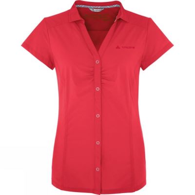 Camisa Vaude Skomer Shorts Sleeve Mujer Rojas - Chile ZAW051839